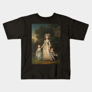 Marie Antoinette of France and two of her Children Walking in The Park of Trianon - Adolf Ulrik Wertmüller Kids T-Shirt